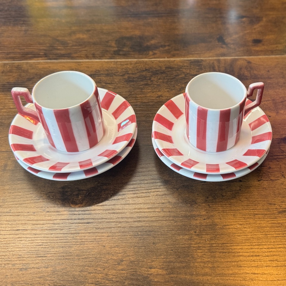 Vintage Porcelain demitasse cup and saucer by Bonwit Teller Made in Italy